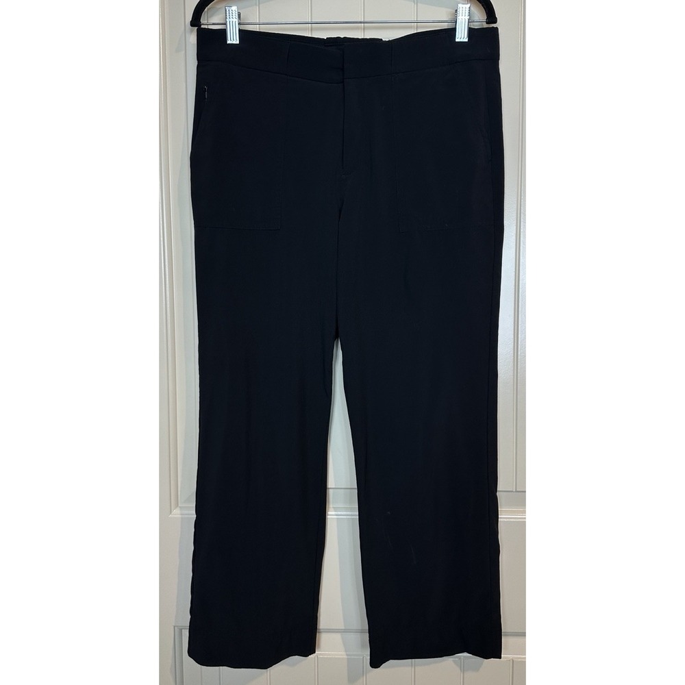 Athleta Tribeca Utility Crop black lightweight stretch‎ pants Sz 10 GUC comfort
